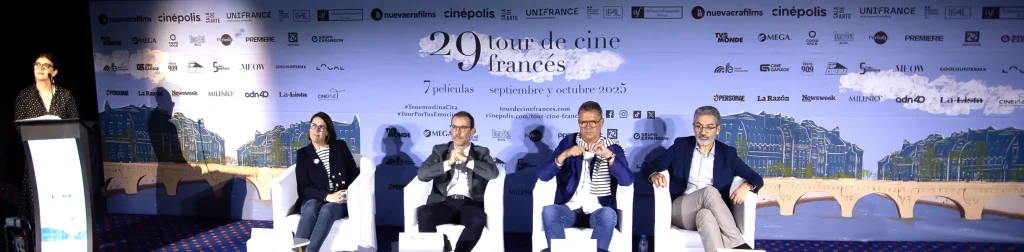 El 29.º Tour de Cine Francés 2025 recorre todo México desde el pasado 11 de septiembre y hasta el 15 de octubre, para recorrer con una selección de siete películas francesas, más de 200 salas de cine en 76 ciudades de México, Un Tour que va de la mano con otra selección de cortometrajes mexicanos. 