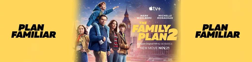 La película “The Family Plan 2” próxima a estrenarse en AppleTv+  retoma la historia de la familia Morgan, pero con un cambio crucial; ahora la esposa y los hijos conocen el pasado de Dan -Mark Wahlberg- como ex-asesino y eso complica la situación. 