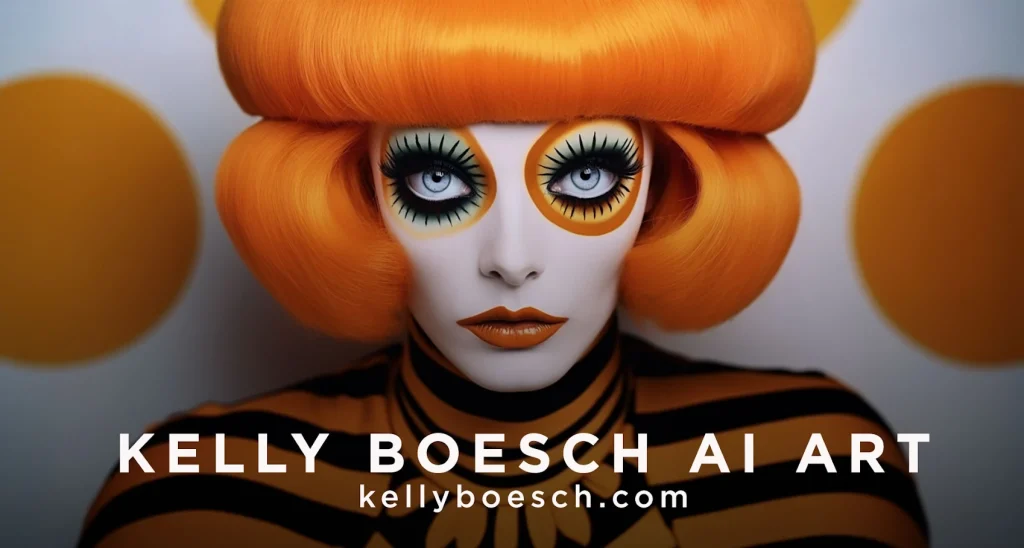 Análisis de Kelly Boesch: artista que lleva la IA al límite con ambientes saturados y dirección de arte bizarra. Su nueva identidad visual, 