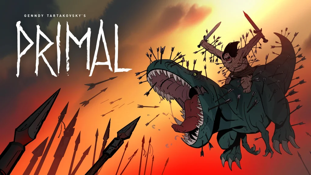 Primal en HBO Max. La serie sin diálogos de Genndy Tartakovsky. Narra la conmovedora y brutal historia de supervivencia de un cavernícola y un tiranosaurio unidos por una tragedia idéntica.